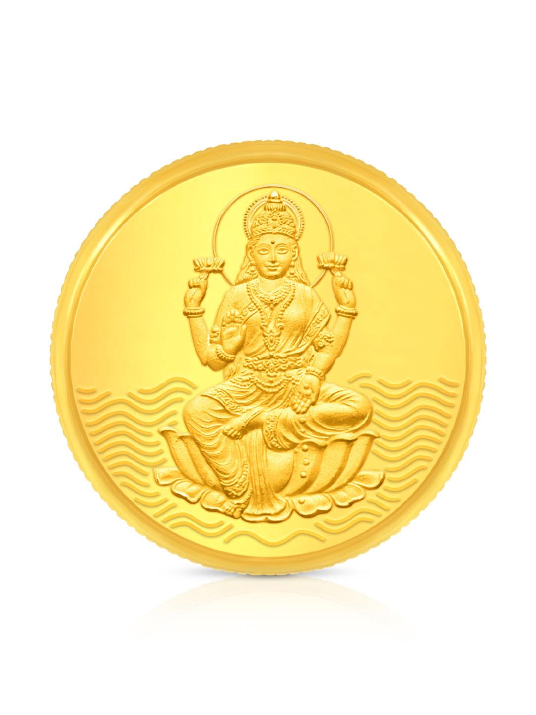 Buy BHIMA Lakshmi Flower 24KT Gold Coin-5gm - Gold Coin for Unisex