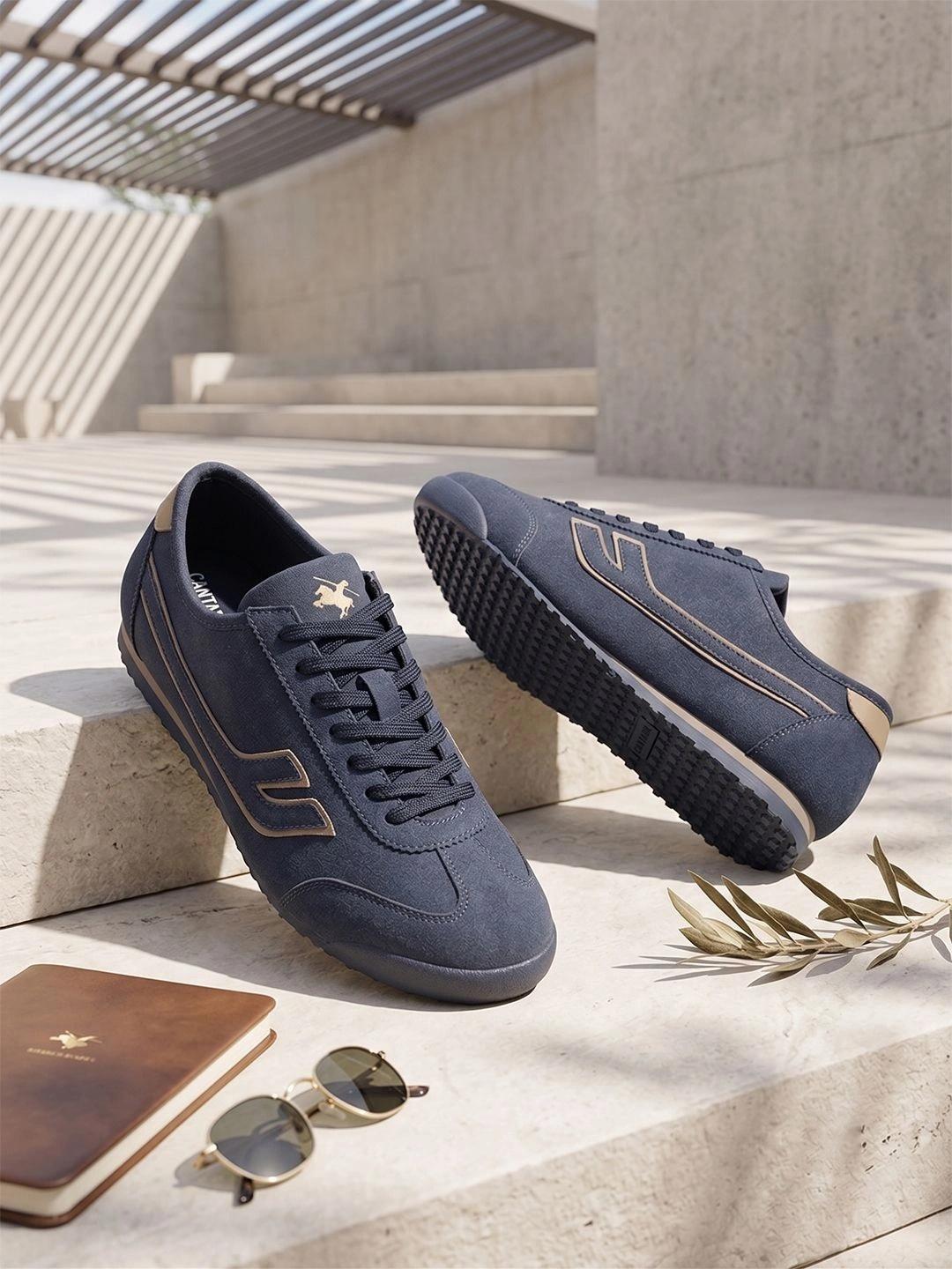 Cantabil Men Colourblocked PU Sneakers - Image 1