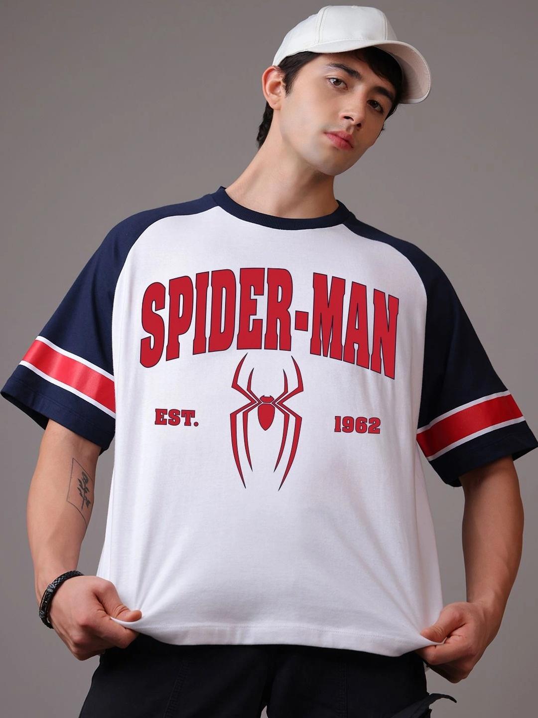 Free Authority Men Spiderman Oversized Raglan T-Shirt