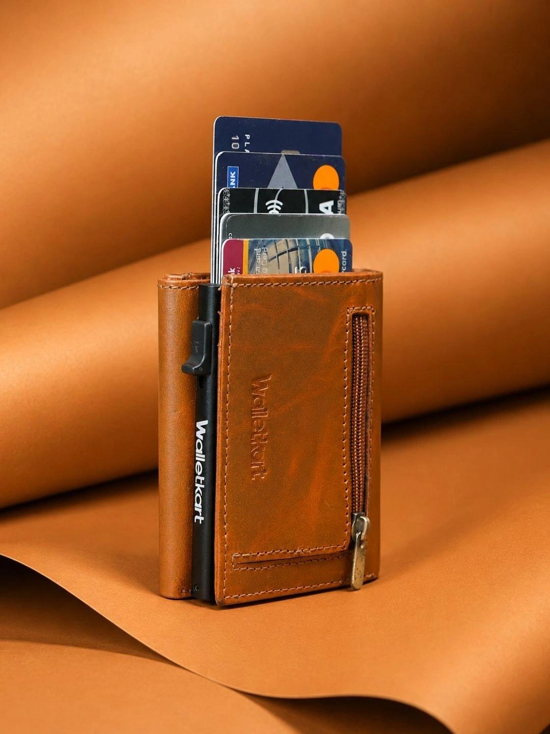 WALLETKART Men Leather Two Fold Wallet - Image 1