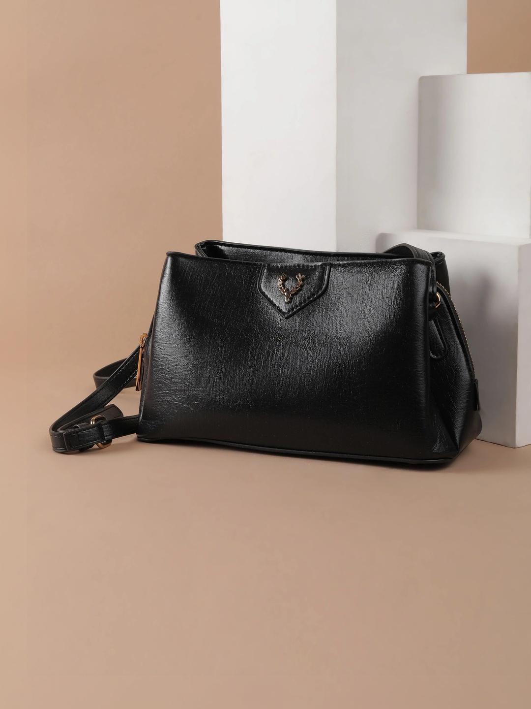 Allen Solly Woman Textured PU Sling Bag - Image 1