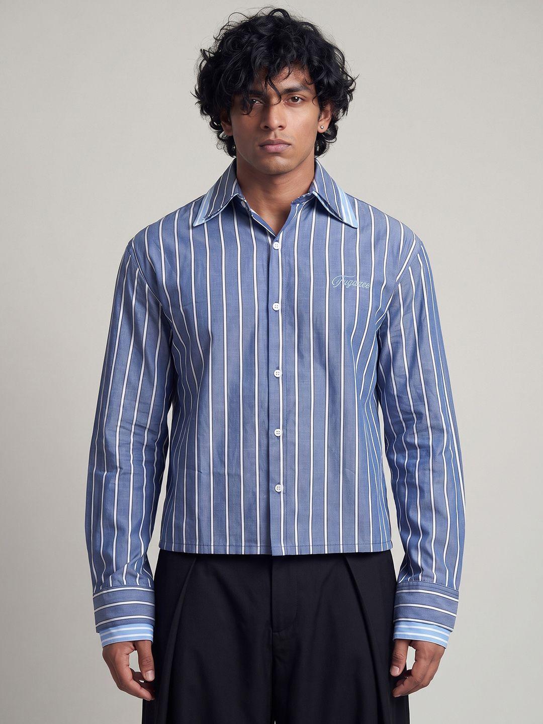 FUGAZEE Men Relaxed Striped Casual Shirt