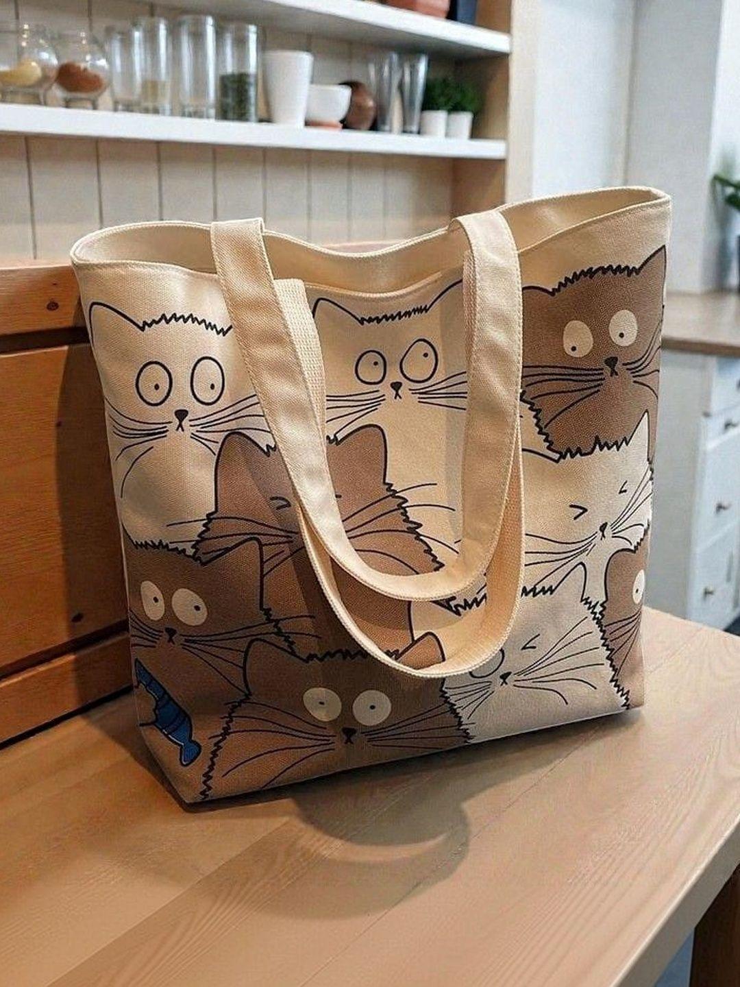 the sack co Graphic Cotton Shopper Tote Bag - Image 1