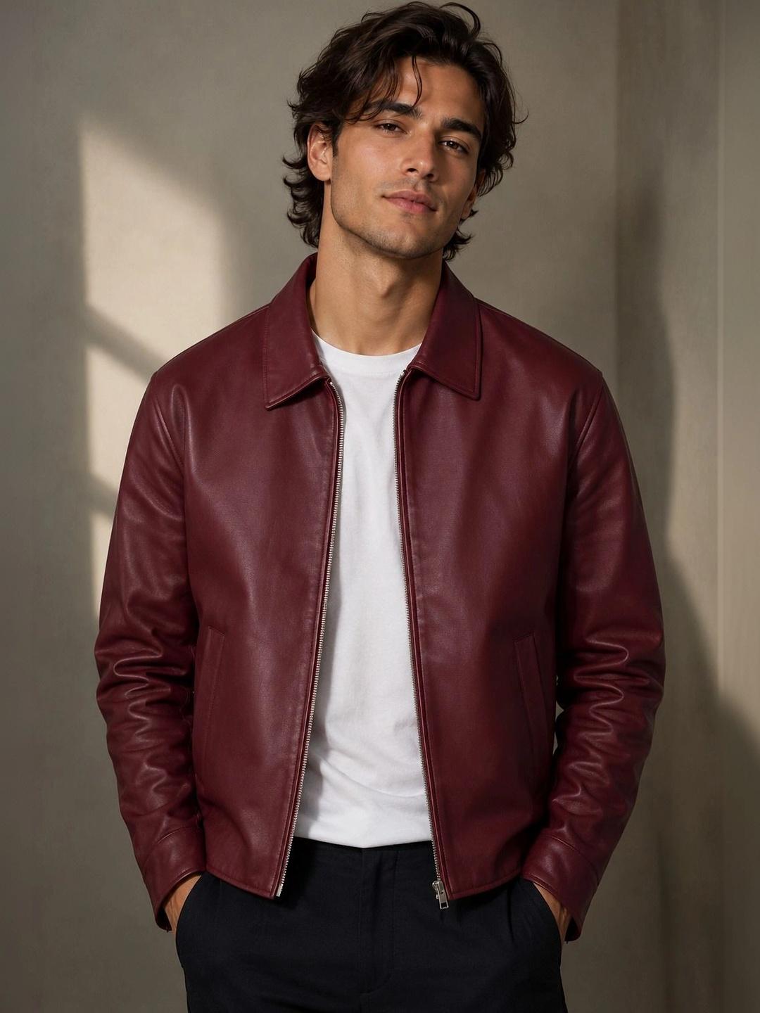 BAESD Men Leather Outdoor Jacket