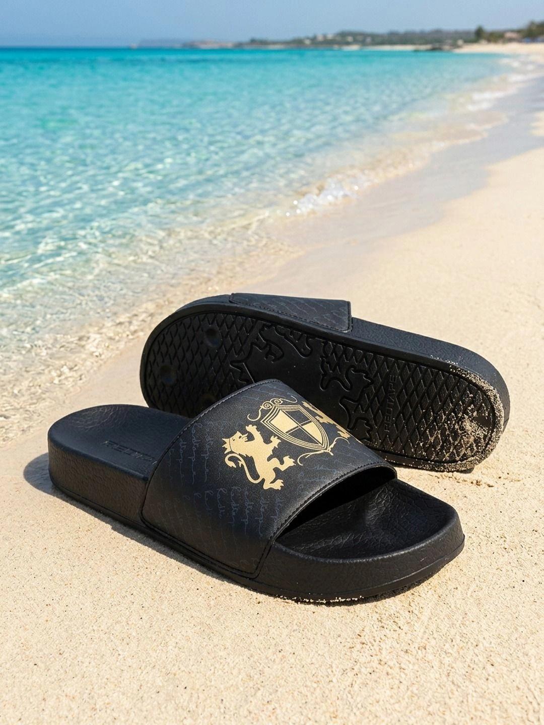 Red Tape Men Embellished Sliders - Image 1