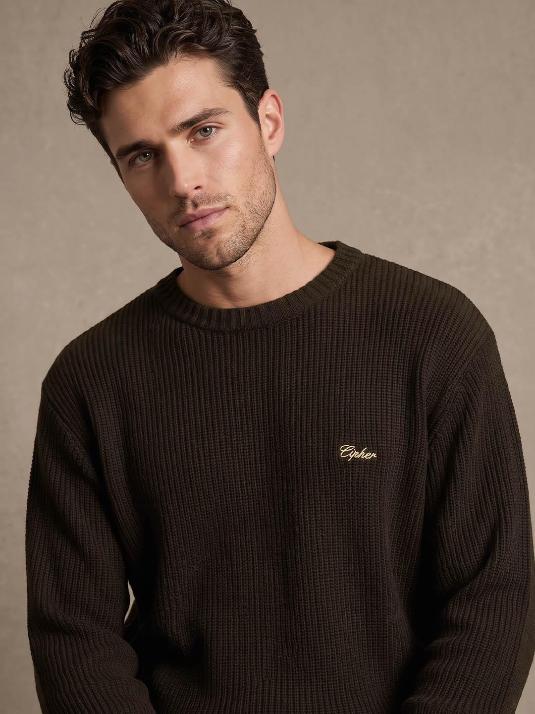 glitchez Relaxed Fit Pullover Sweater - Image 1