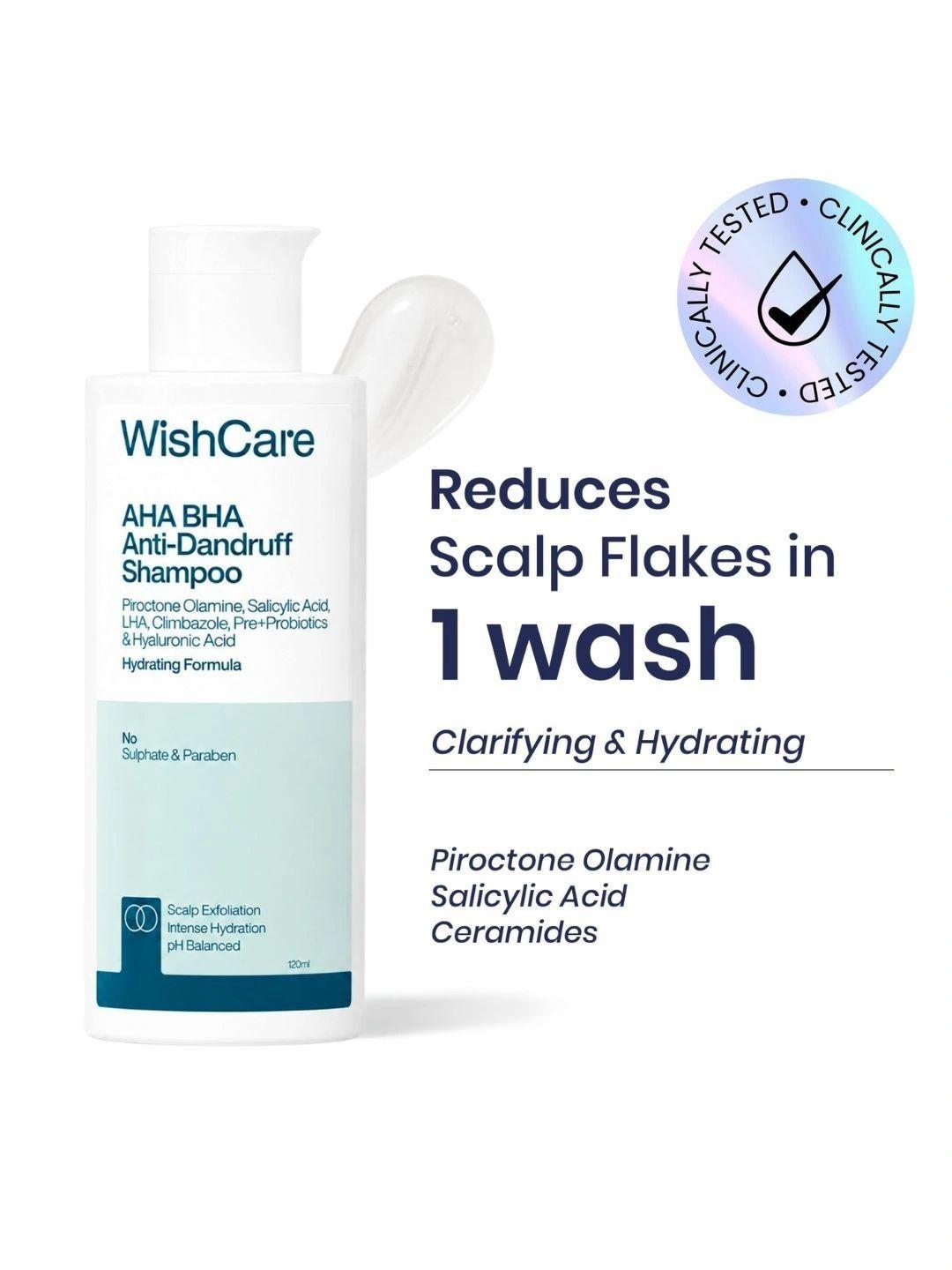 WishCare AHA BHA Anti Dandruff Shampoo 120 ml