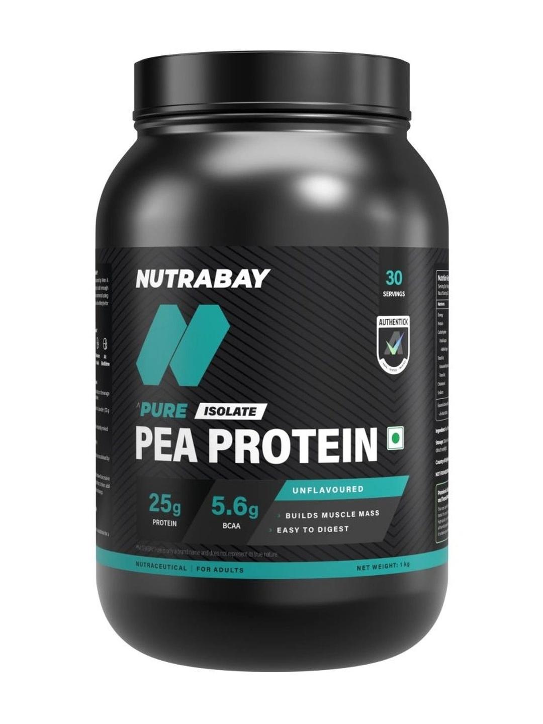 Nutrabay Pure Pea Protein Isolate 1kg Unflavoured