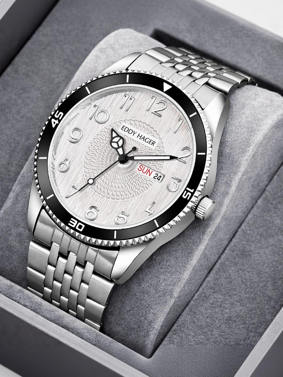 EDDY HAGER Men EH-297-SILVER Analog Watch - Image 1