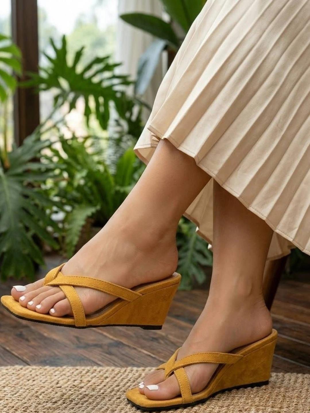 Buy GG360 Party Wedge Mules - Heels for Women 45323923 | Myntra