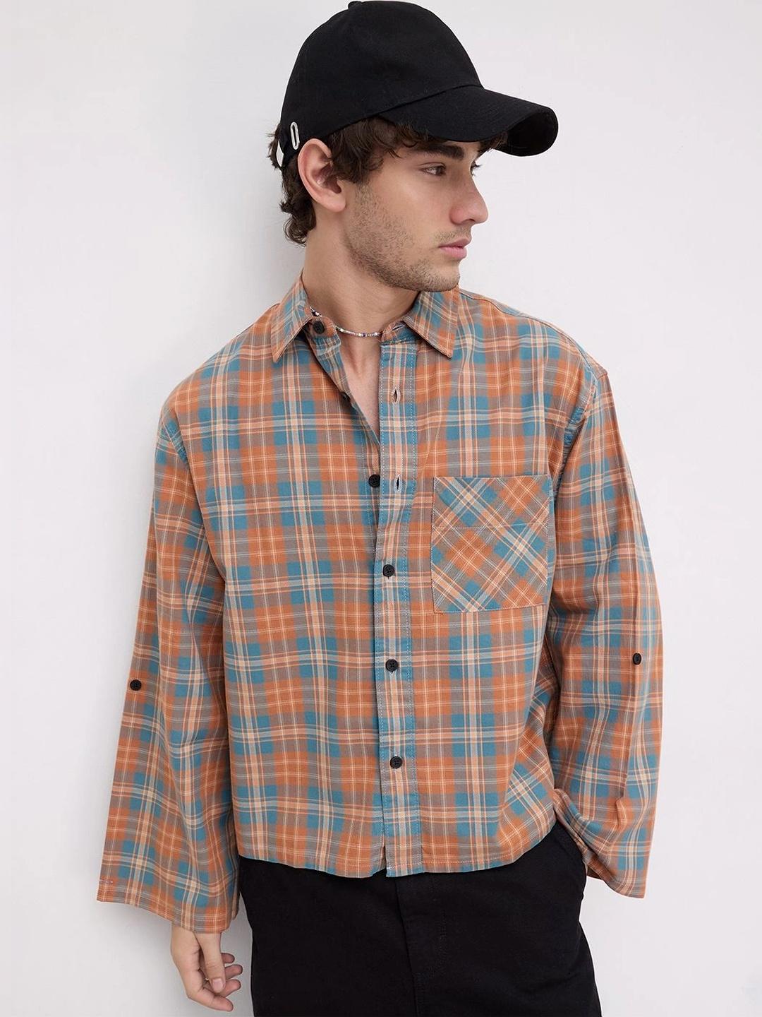 VASTRADO Men Classic Boxy Checked Casual Shirt - Image 1