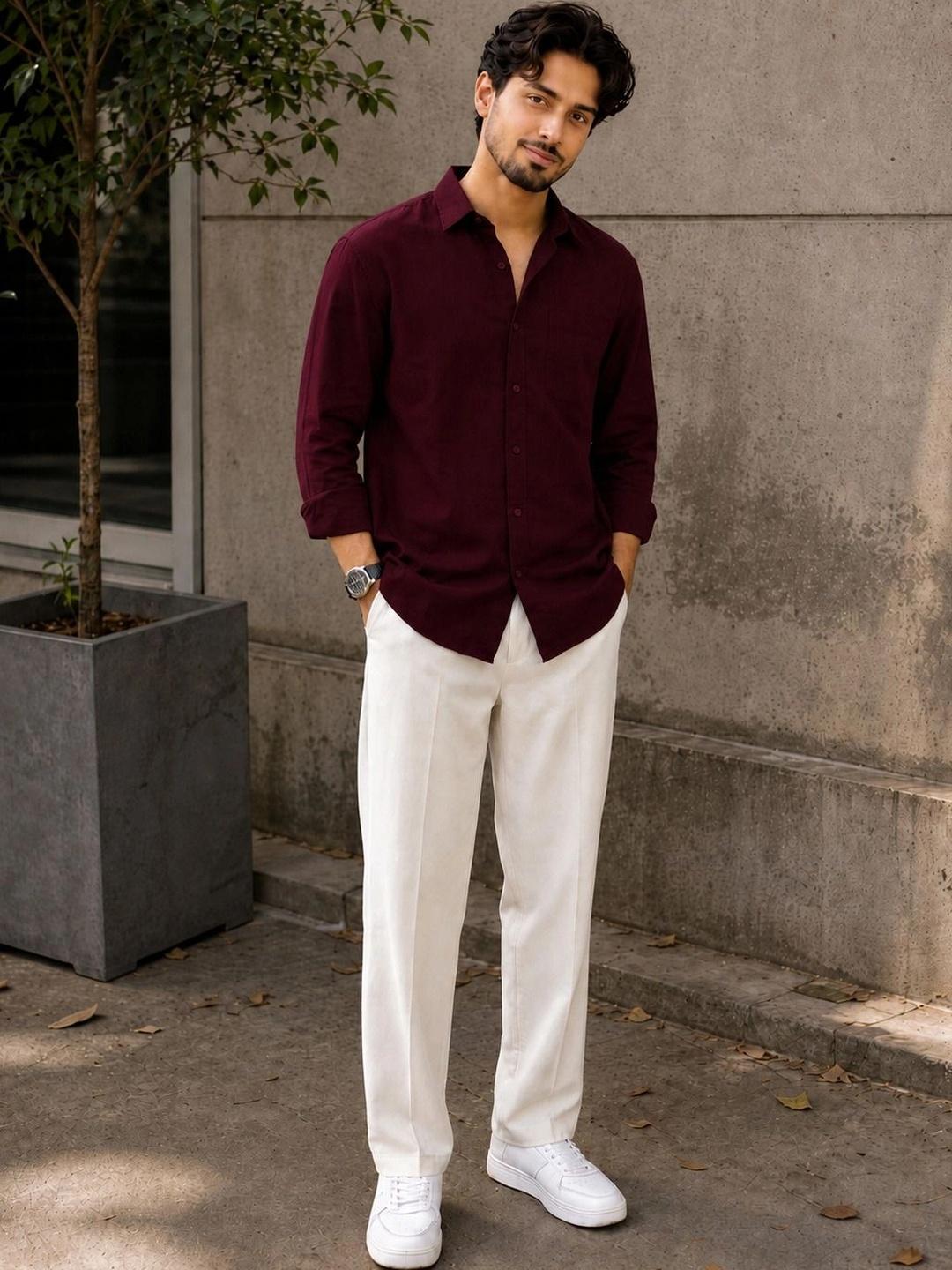 THE BIG ATTIRE Men Classic Casual Shirt - Image 1