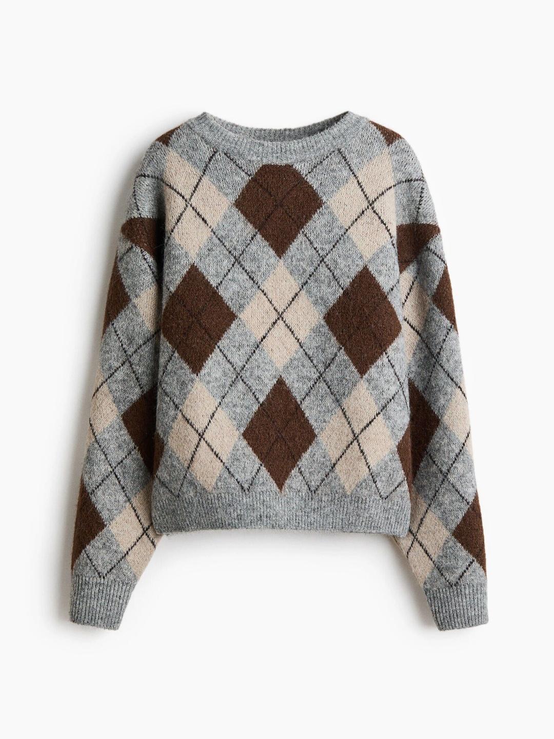 H&M Women Argyle Checked Pullover - Image 1