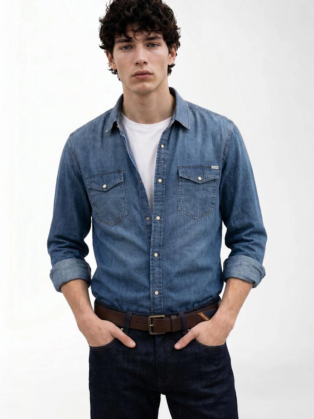 Jack & Jones Men Slim Fit Casual Shirt - Image 1