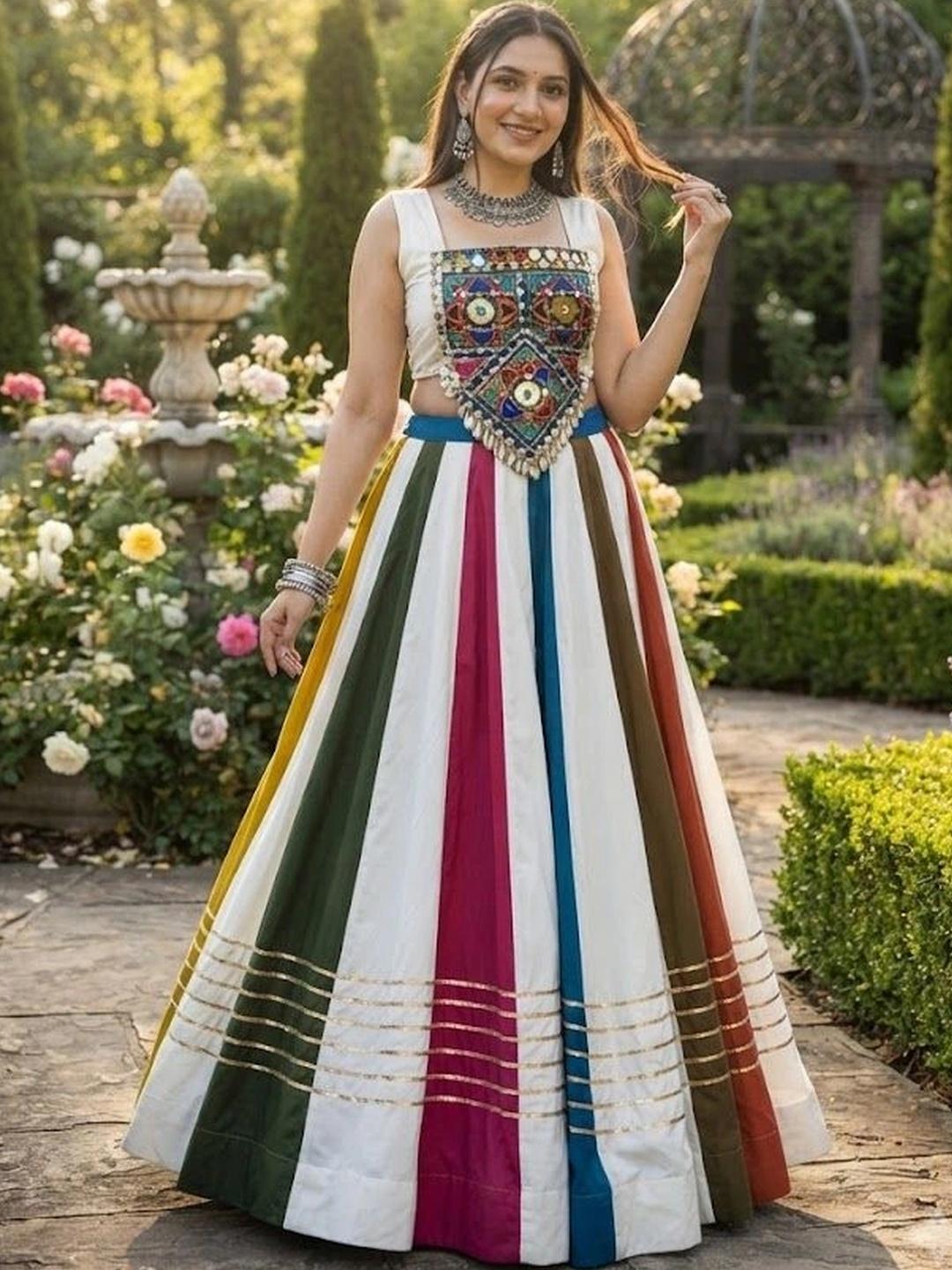 VASTRYN Embellished Mirror Work Lehenga & Unstitched - Image 1