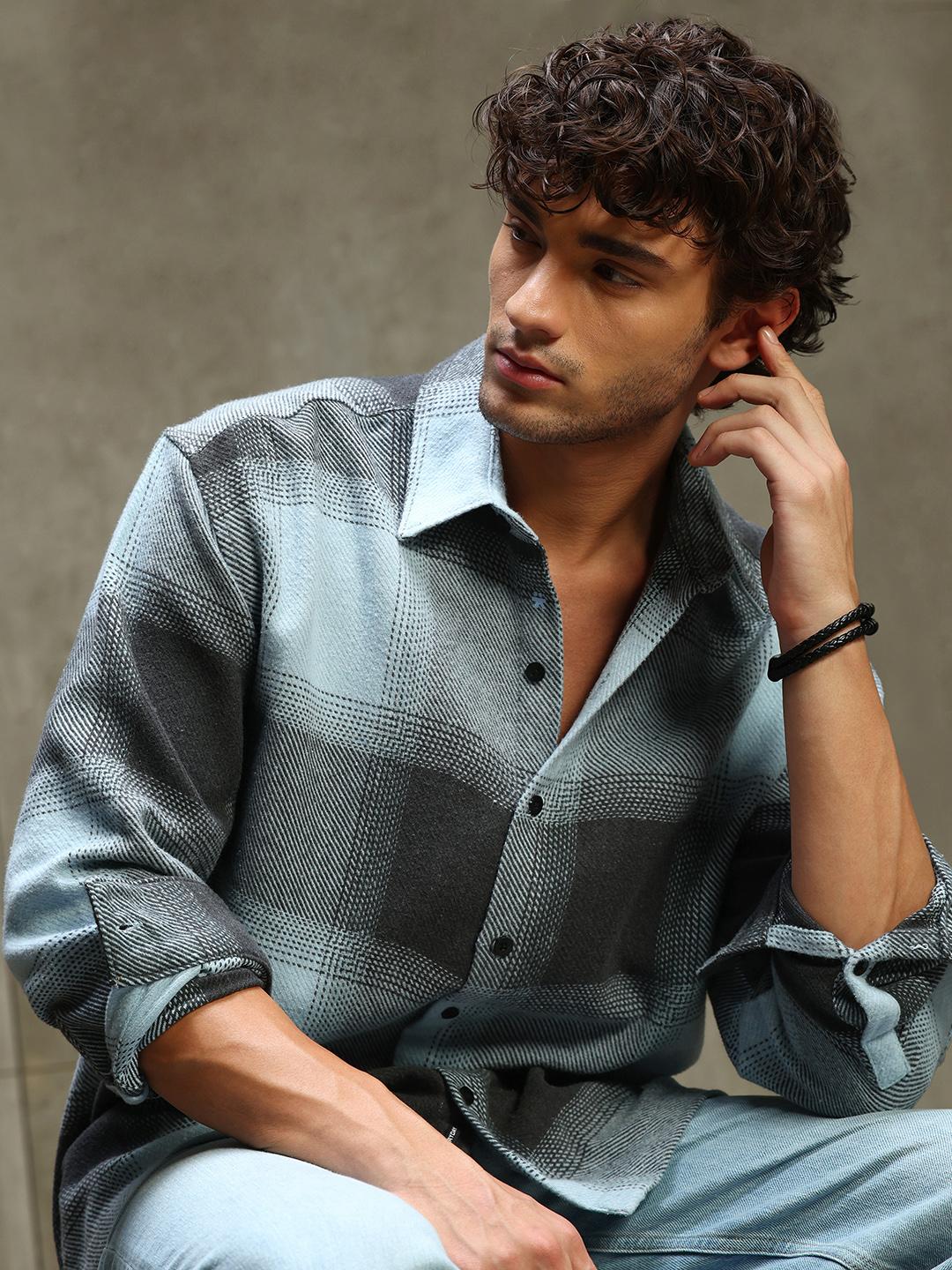 CAHOOT Men Relaxed Fit Tartan Checks Shirt - Image 1
