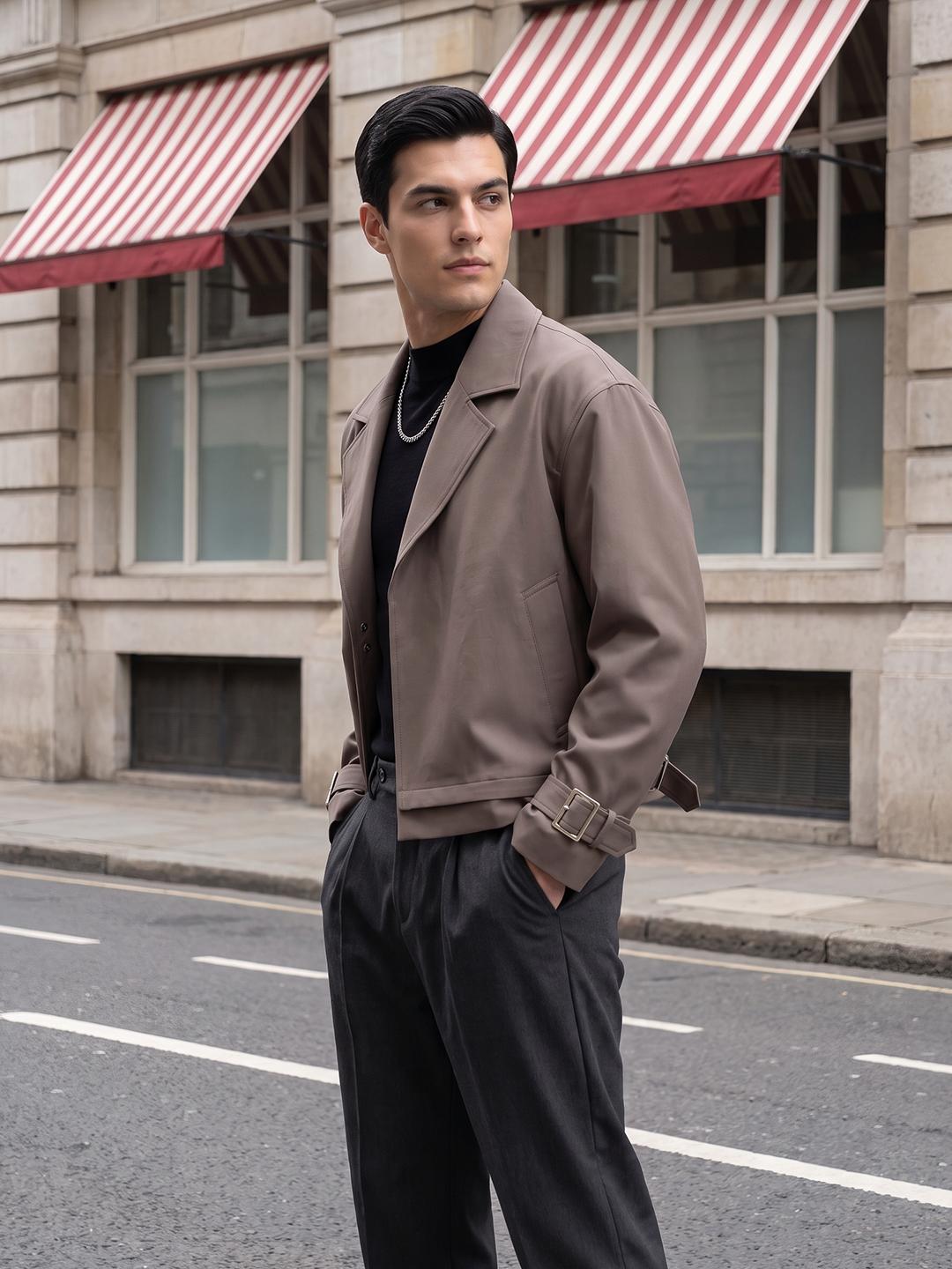Suo Men Open Front Jacket - Image 1