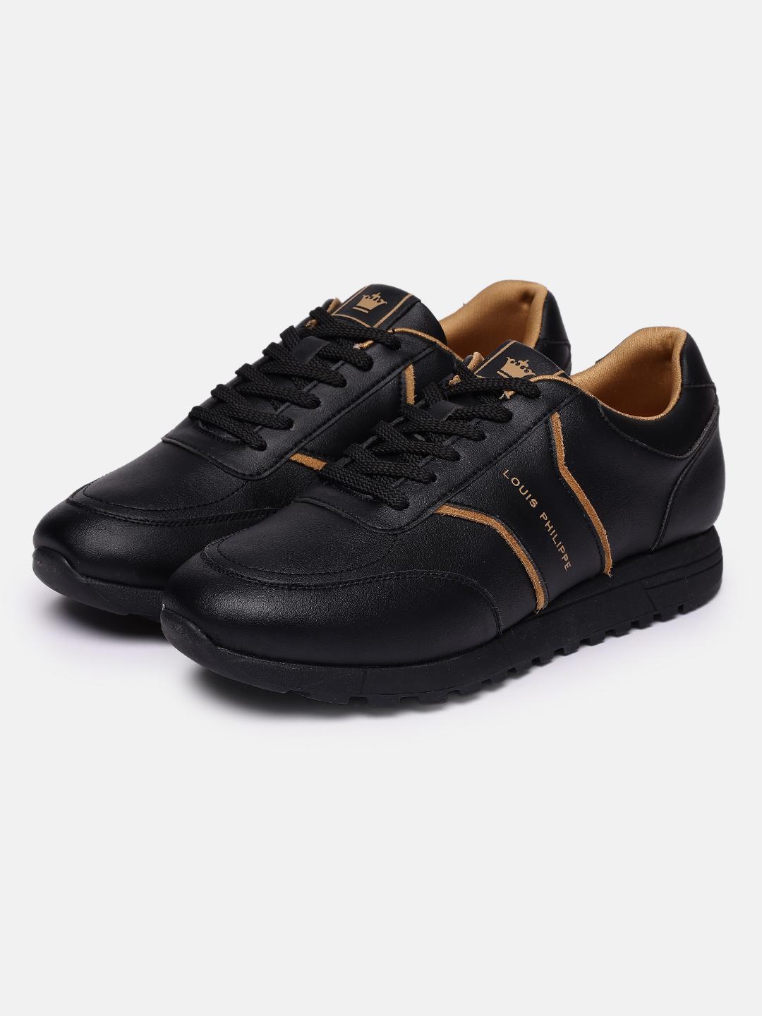 Louis Philippe Sport Men Brand Logo Leather Sneakers - Image 1