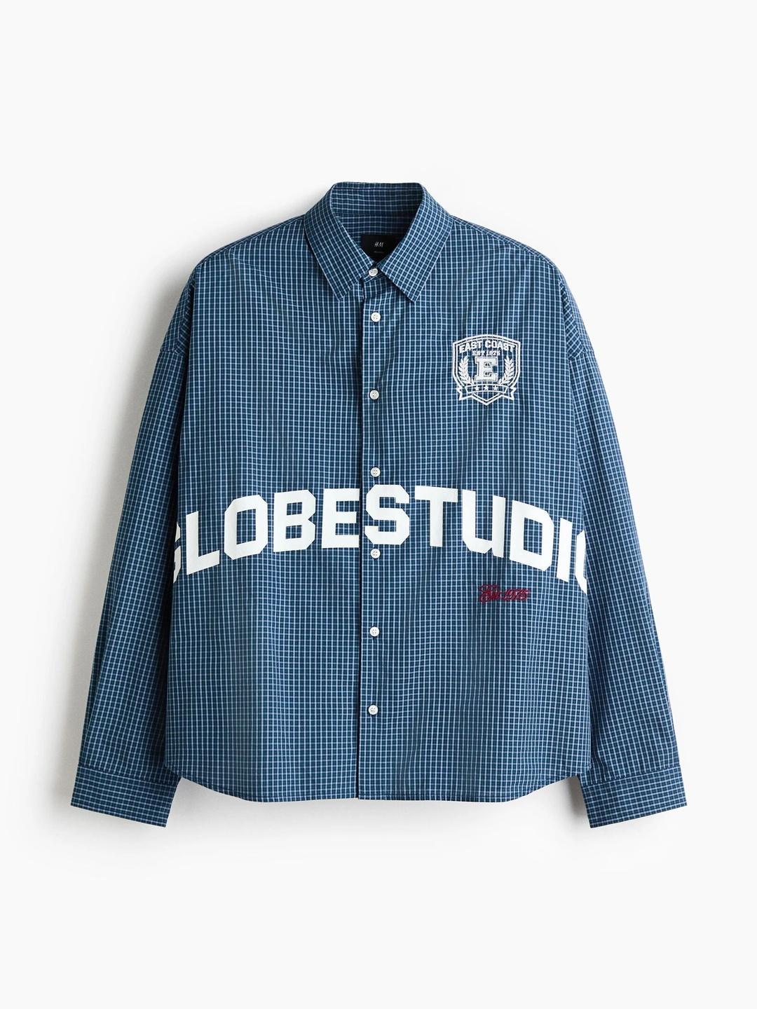H&M Men Micro Checks Casual Shirt