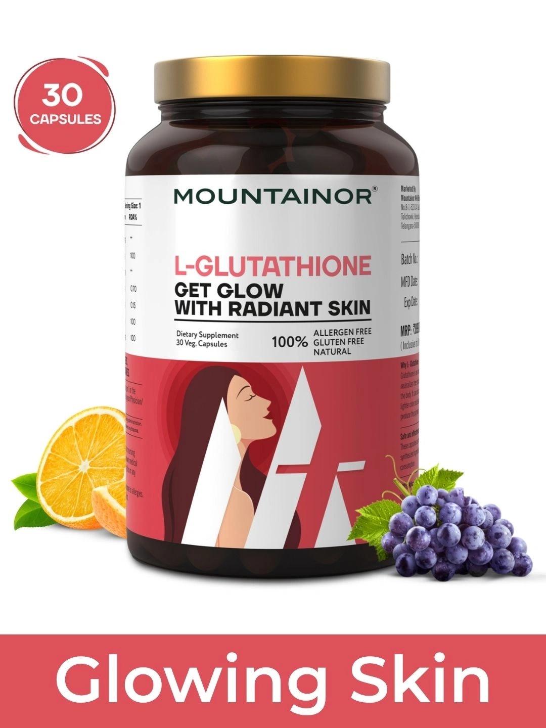 mountainor l glutathione 1000mg Buy L- Capsules For Bright & Glowing Skin - 30 Caps - Skin Supplements for Unisex 24289552 tone up cream bangladesh