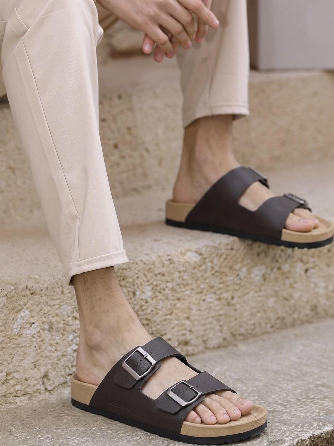 Red Tape Men PU Comfort Sandals Red - Image 1