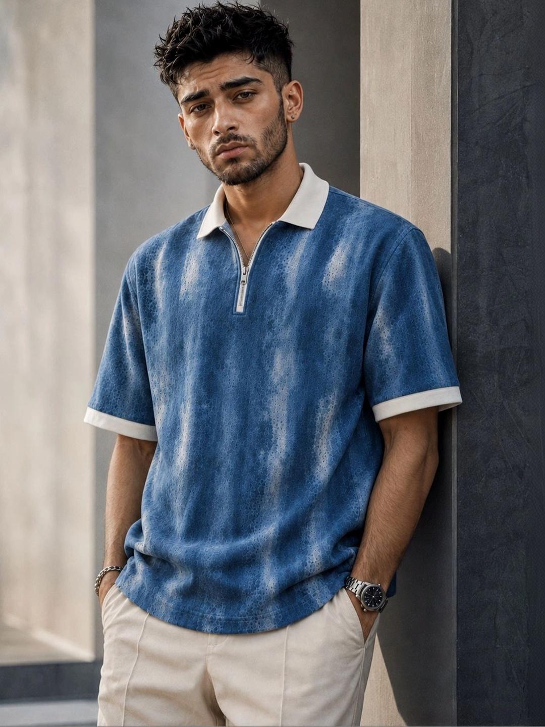Force Men Dyed Polo Collar T-shirt - Image 1