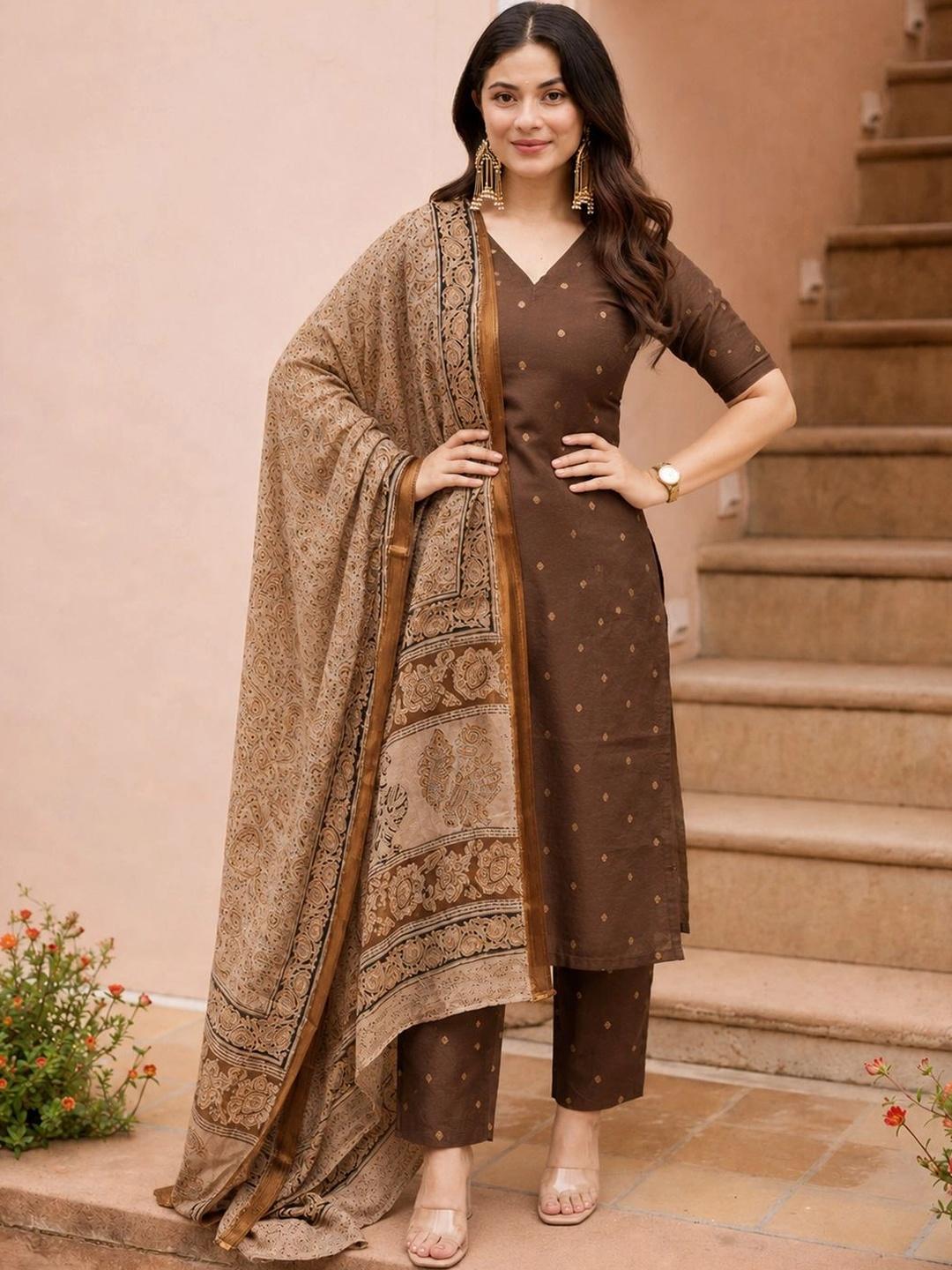 SZN Women Ethnic Motifs Printed Kurta with Trousers & Dupatta - Image 1