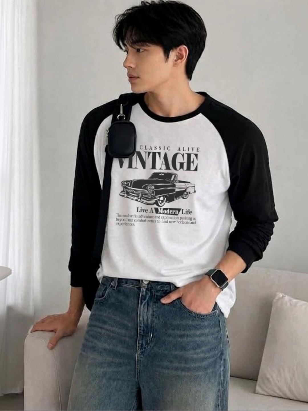 SHAIRA FASHION Men Colourblocked T-shirt - Image 1