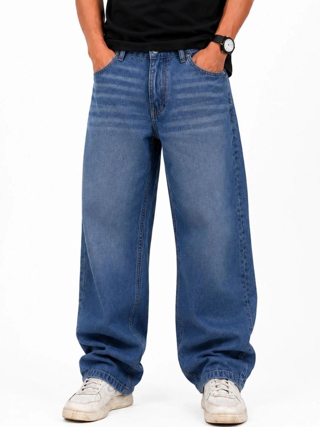 MQ Denim Men Straight Fit Mid-Rise Light Fade Jeans