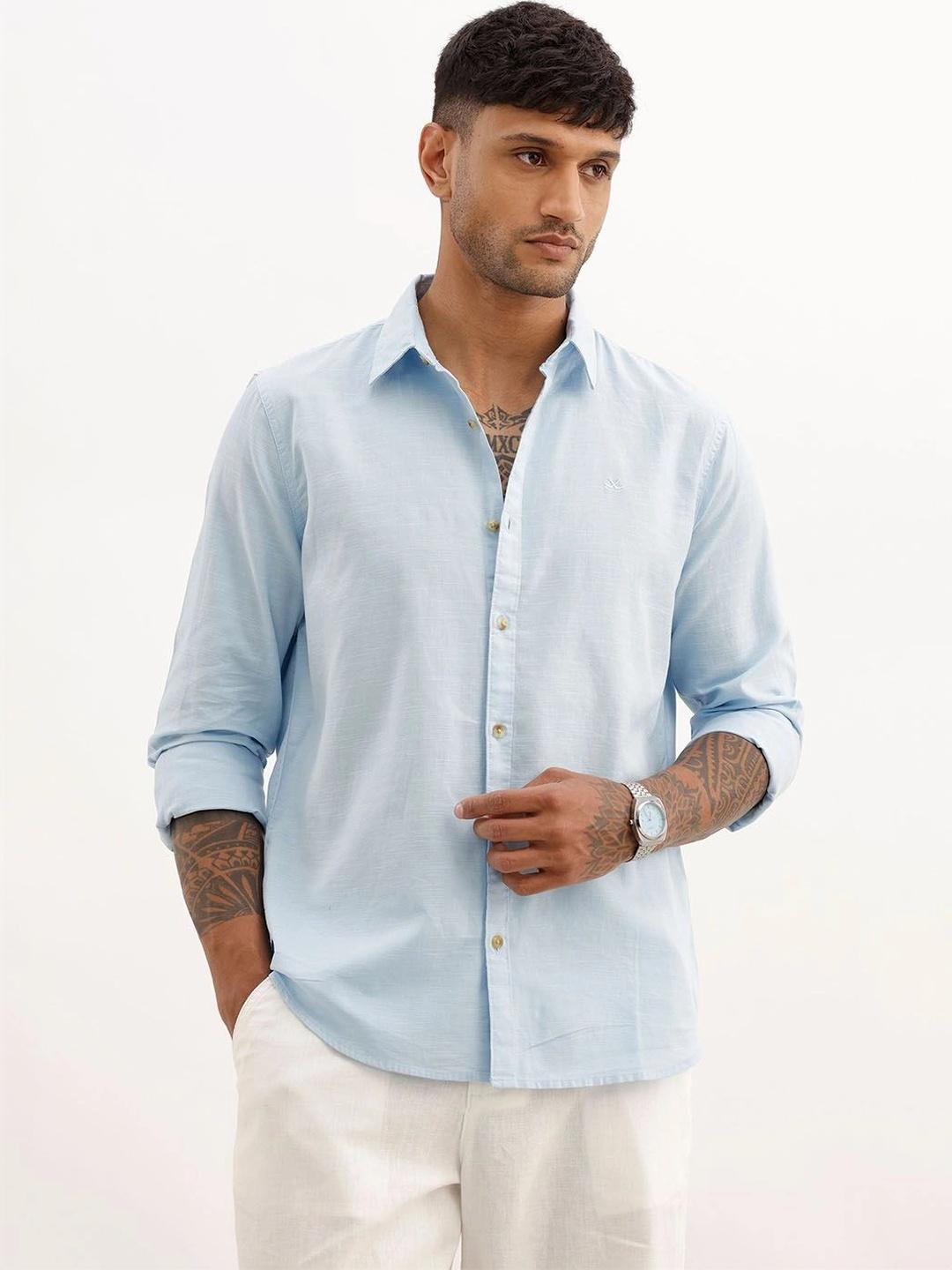 WROGN Men Slim Fit Casual Shirt - Image 1