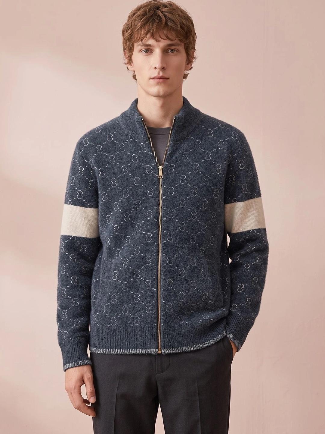 ATELIER REBEL Men Alphanumeric Printed Pullover - Image 1