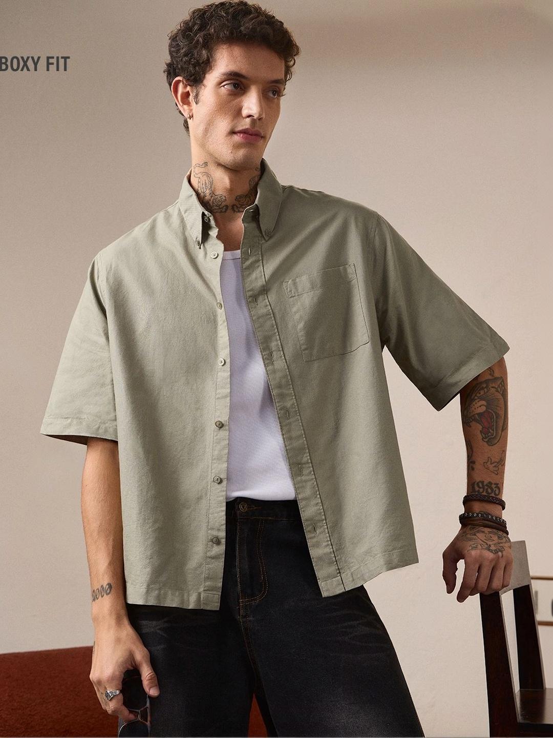 The Souled Store Men Boxy Casual Shirt - Image 1
