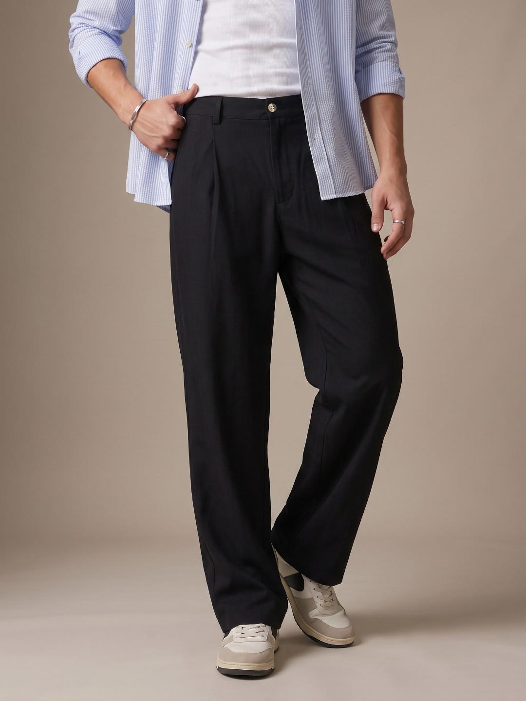 glitchez Men Pleated Trousers - Image 1