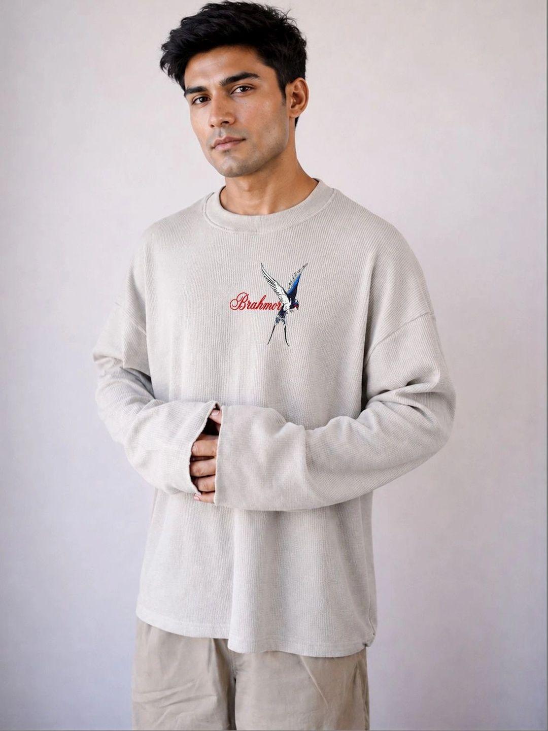 BRAHMOR Men Typography Drop-Shoulder T-Shirt - Image 1