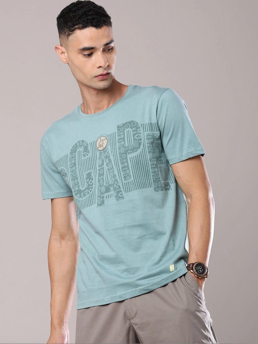 V-Mart Men Typography Printed Slim Fit T-shirt - Image 1