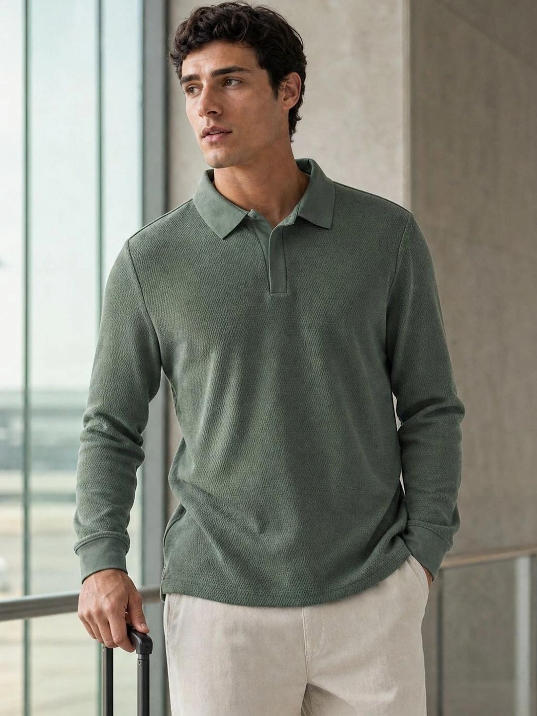 NOBERO Men Polo Collar Pure Cotton T-shirt - Image 1