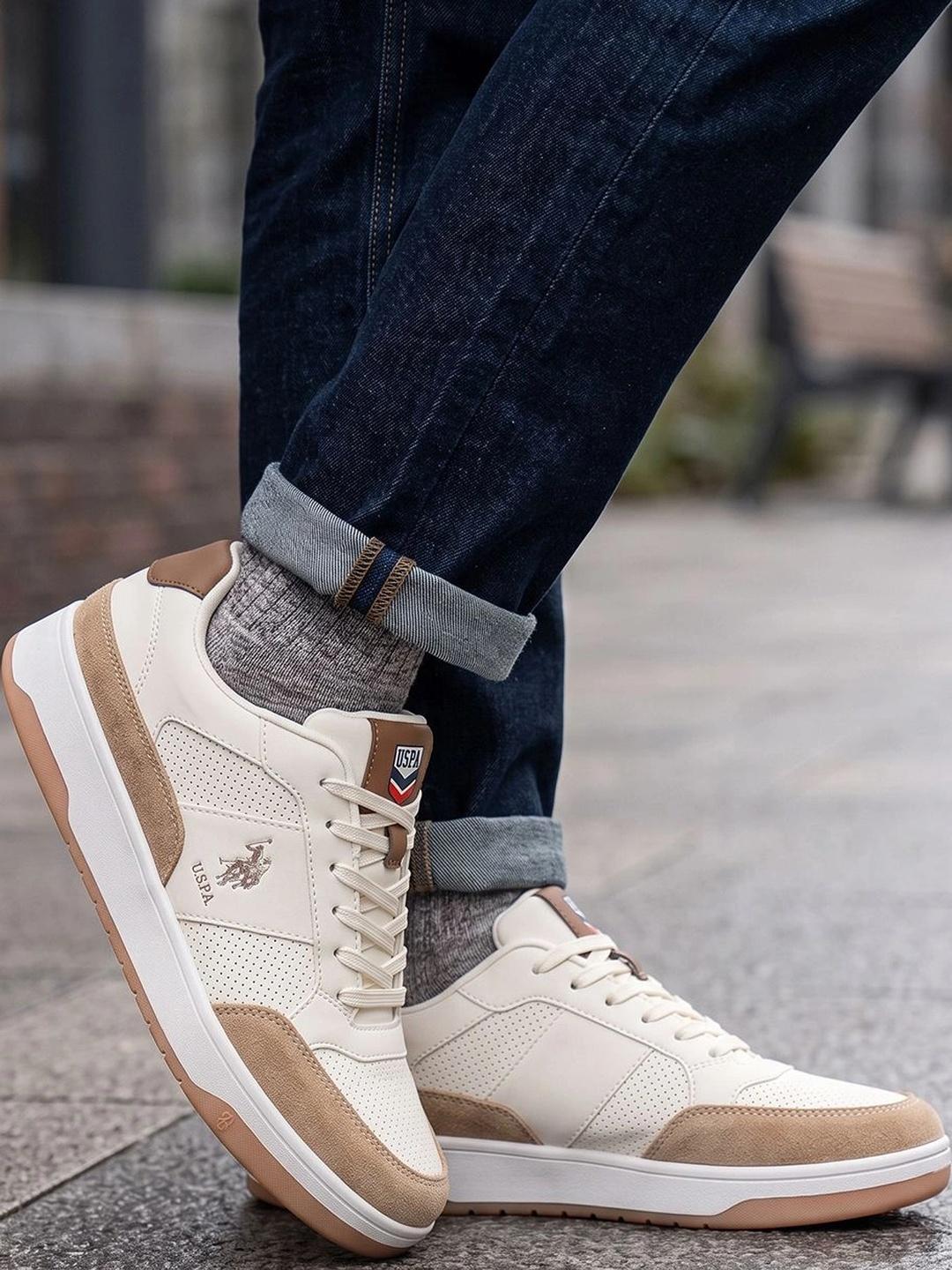 U.S. Polo Assn. Men SIMON 2.0 Beige Sneakers - Image 1