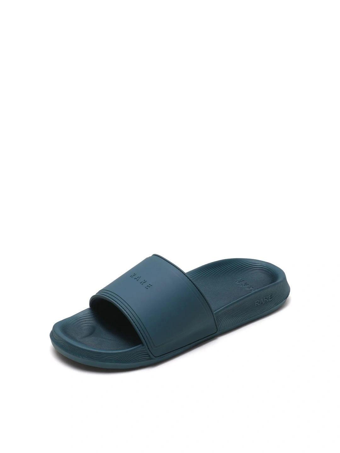 RARE RABBIT Men Textured Sliders Flip Flops