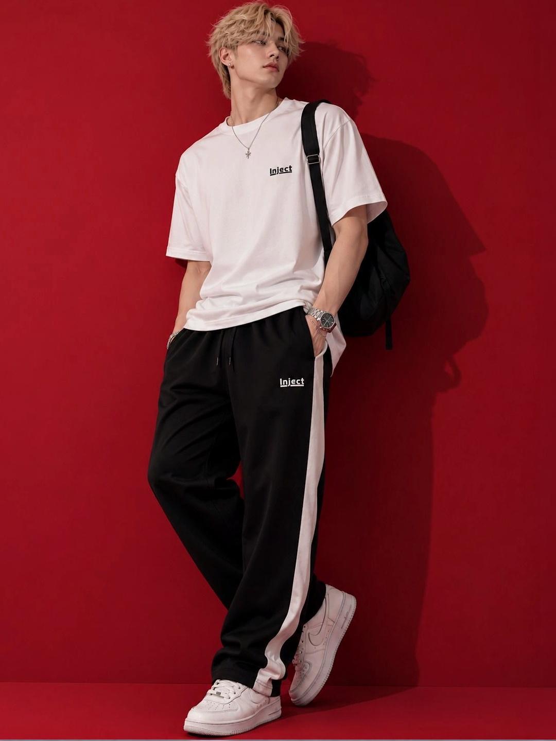 Inject Men Regular Fit Brand Logo Training Track Pants - Image 1