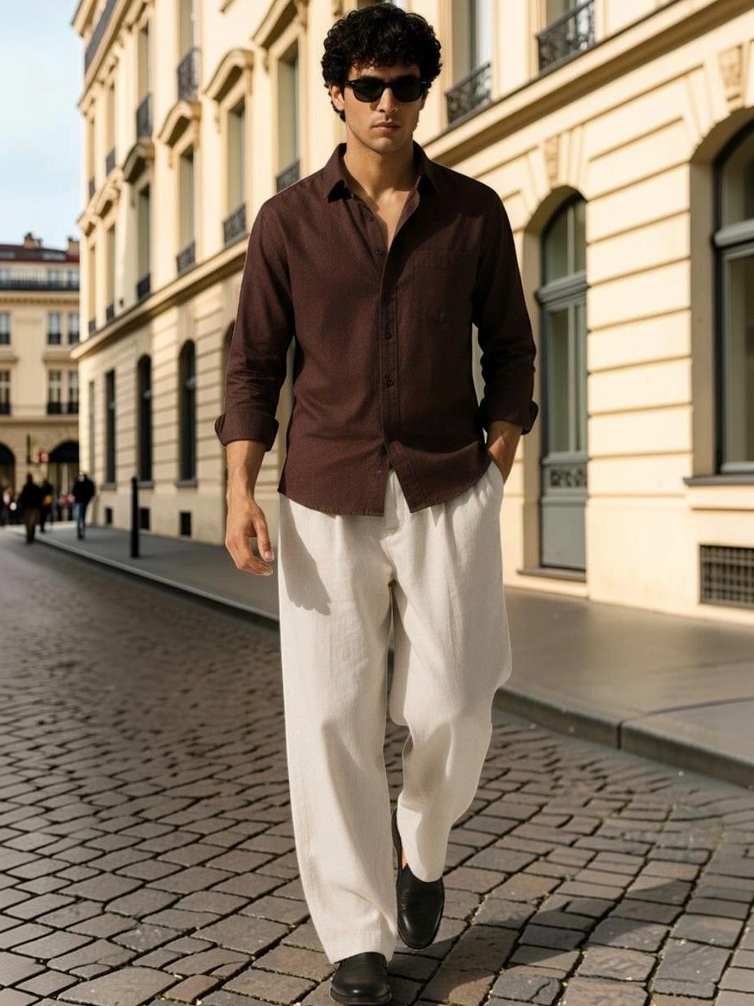 MOJAMEDI Men Standard Slim Fit Casual Shirt - Image 1