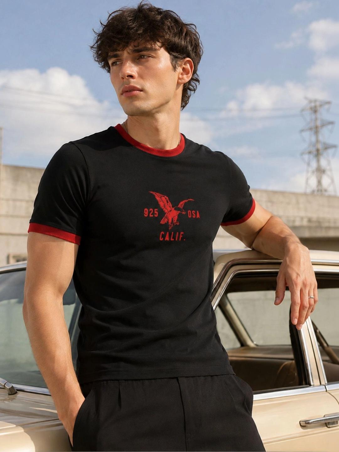 Maniac Men Printed Ringer Tee T-Shirt - Image 1