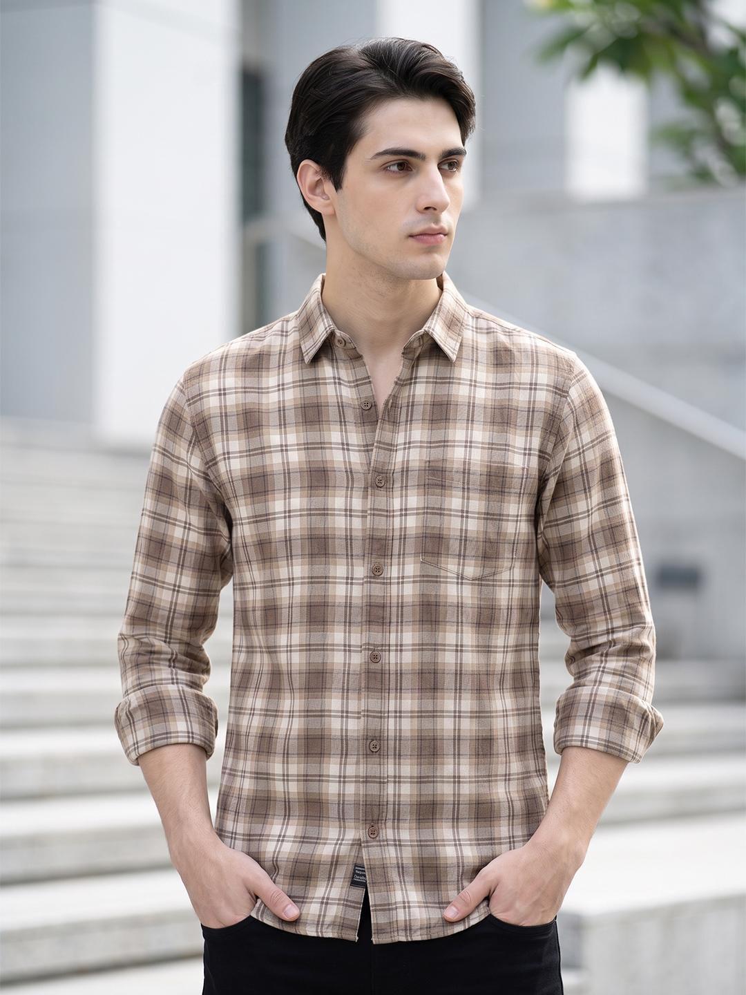 Roadster Men Classic Tartan Checked Cotton Shirt - Image 1