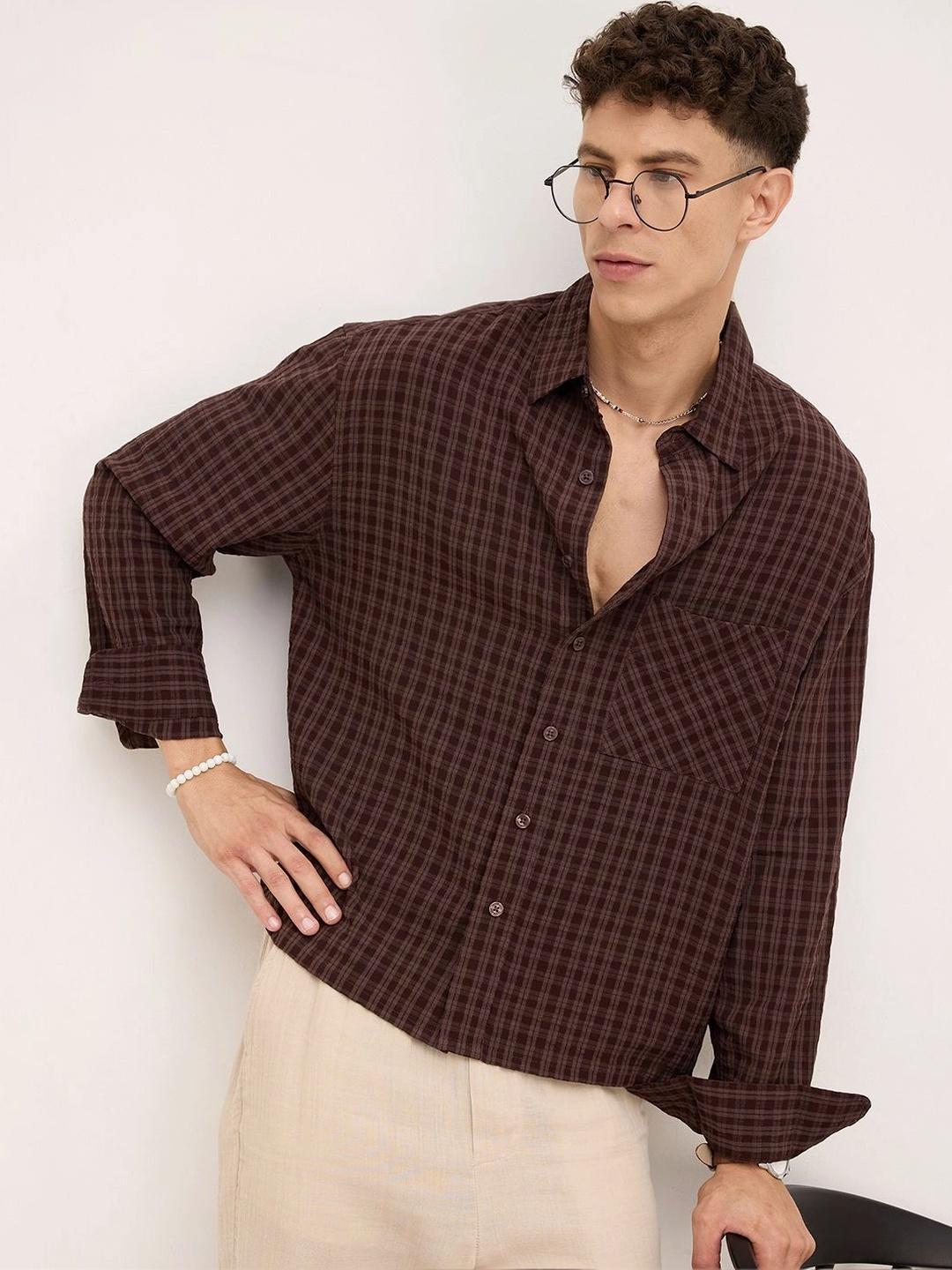 VASTRADO Men Classic Boxy Checked Casual Shirt - Image 1