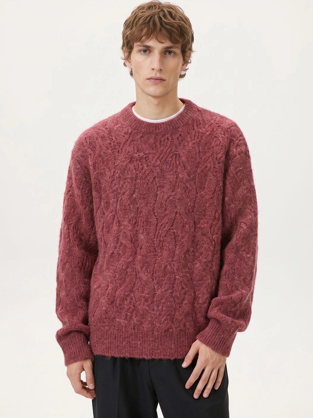 StyleCast x Revolte Men Cable Knit Sweater Vest - Image 1