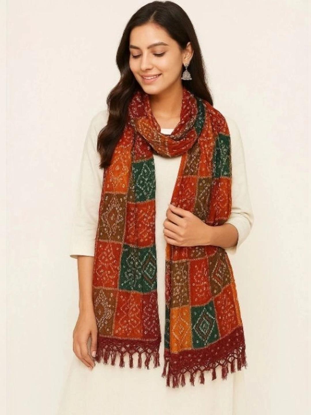 silkylife Printed Bandhani Dupatta - Image 1