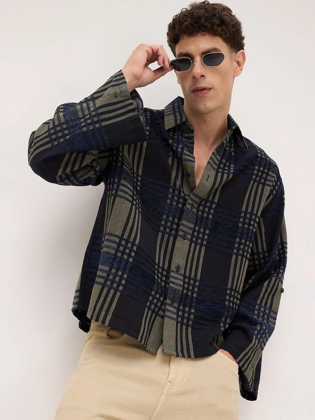 VASTRADO Men Classic Boxy Checked Casual Shirt - Image 1