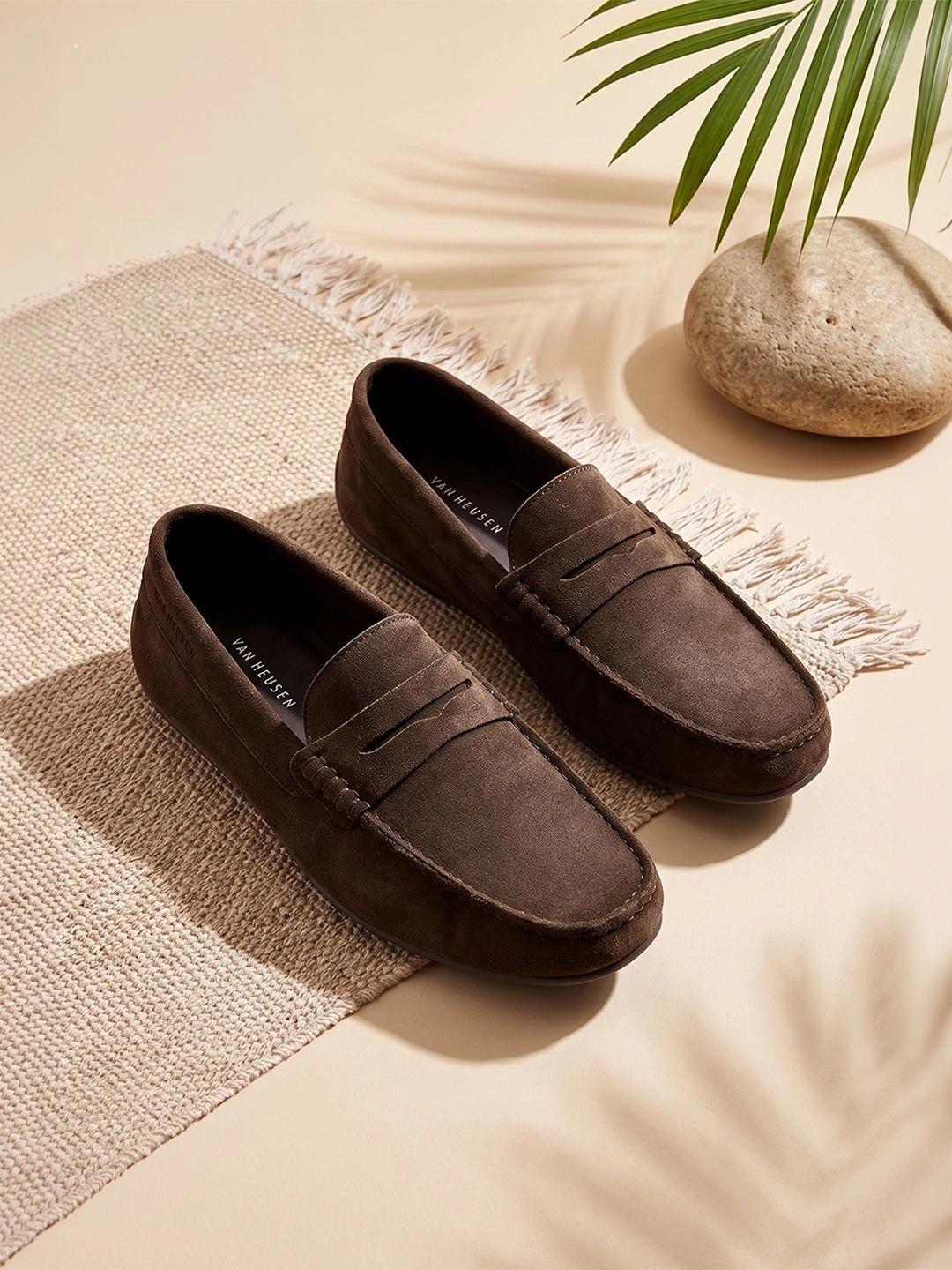 Van Heusen Men Leather Loafers - Image 1