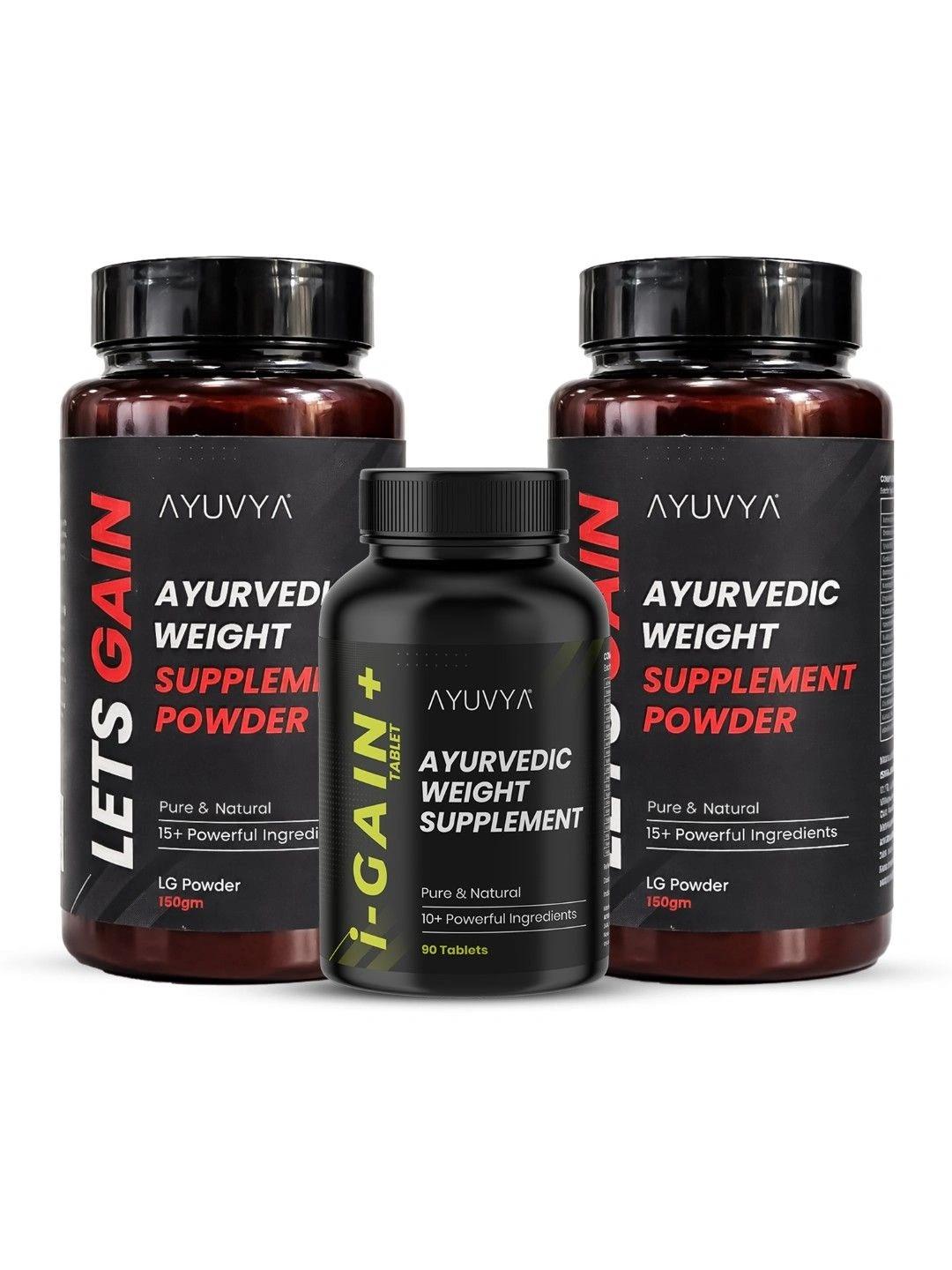 Ayuvya i-Gain+ Weight Gainer Set 3 Items Pack of 3 - Image 1
