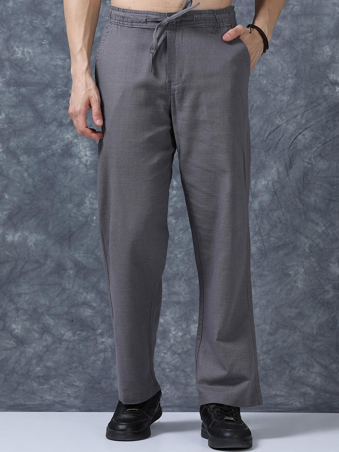 Roadster Men Relaxed Fit Linen Trousers