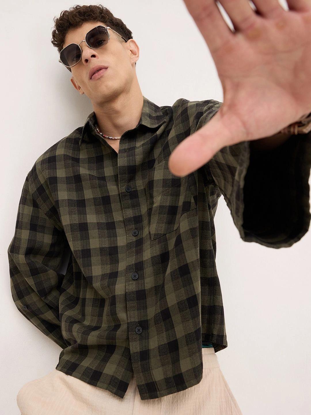VASTRADO Men Classic Boxy Checked Casual Shirt - Image 1